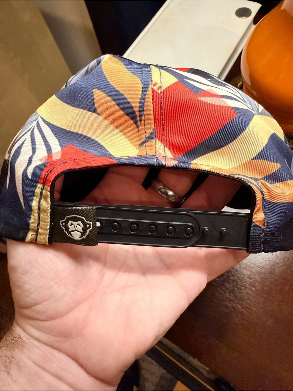 Howler Brothers - Tropical Print 5-Panel Hat in Navy, Red, Yellow, Cream